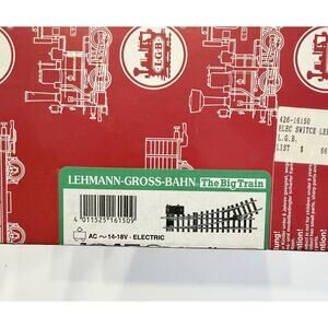 LGB 16150 G-Scale Train Left-Hand Electric Switch